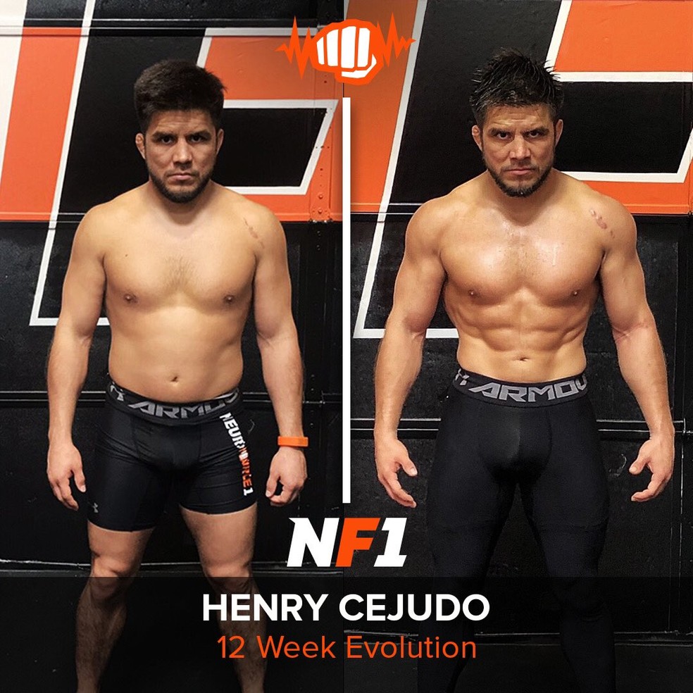 Henry Cejudo exibe sua transformação muscular após 12 semanas de treino para o UFC 249 — Foto: Reprodução / Twitter