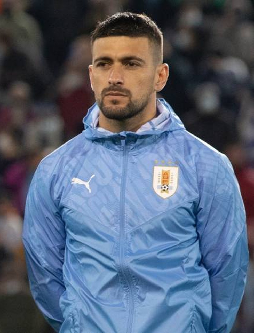 Arrascaeta lesionou a coxa em jogo do Uruguai — Foto: Reprodução