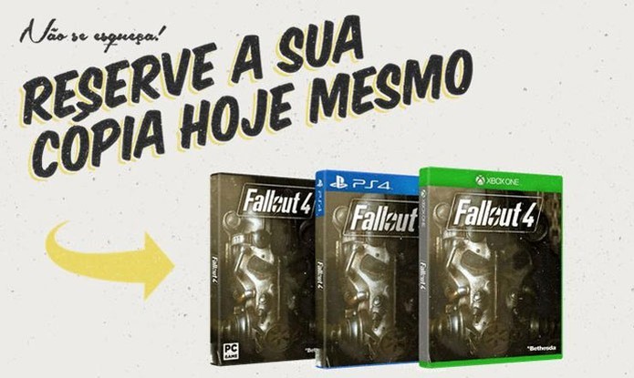 Anúncio de Fallout 4 sugere localização em português(Foto: Divulgação/Bethesda)