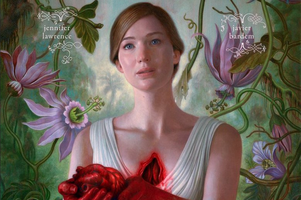 O cartaz de Mother! com uma ilustração da atriz Jennifer Lawrence (Foto: Reprodução)