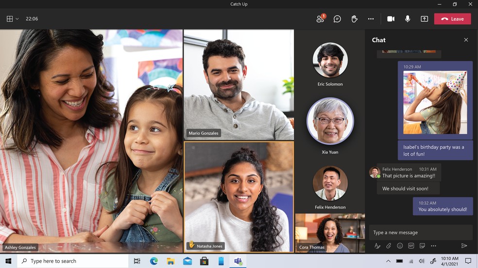 Microsoft Teams agora está disponível para uso pessoal. — Foto: Divulgação/Microsoft