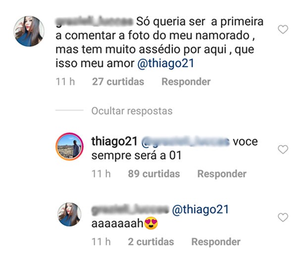 Thiago Magalhães troca comentários com fãs (Foto: Reprodução)