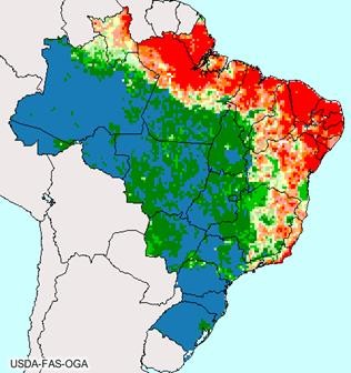 clima_mapa_americadosul (Foto: AGR Brasil/USDA)