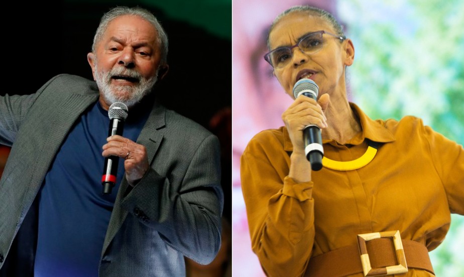 O ex-presidente Lula (PT) e a ex-ministra Marina Silva (Rede)