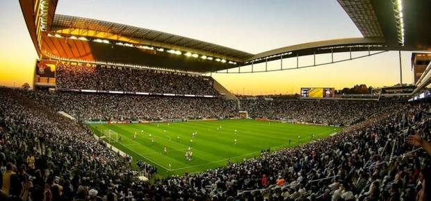O estádio do Corinthians tem capacidade para 46 mil pessoas (Foto: Divulgação, via BBC News Brasil)