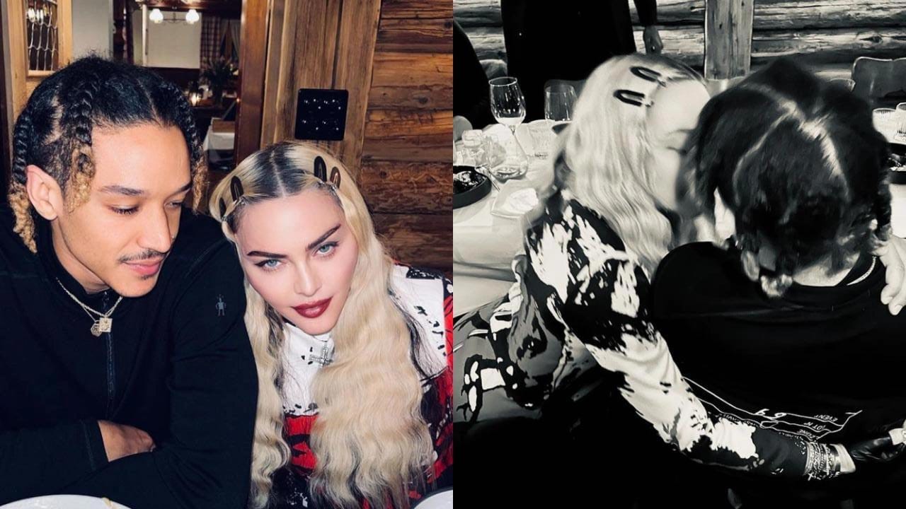 Madonna troca beijos com o namorado, Ahlamalik Williams, em viagem (Foto: Reprodução / Instagram)
