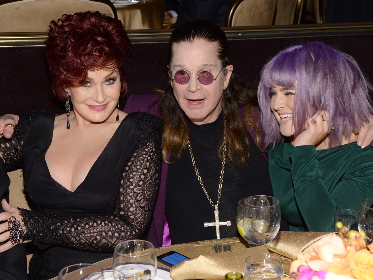 Sharon Osbourne, Ozzy Osbourne e Kelly Osbourne (Foto: Getty Images)