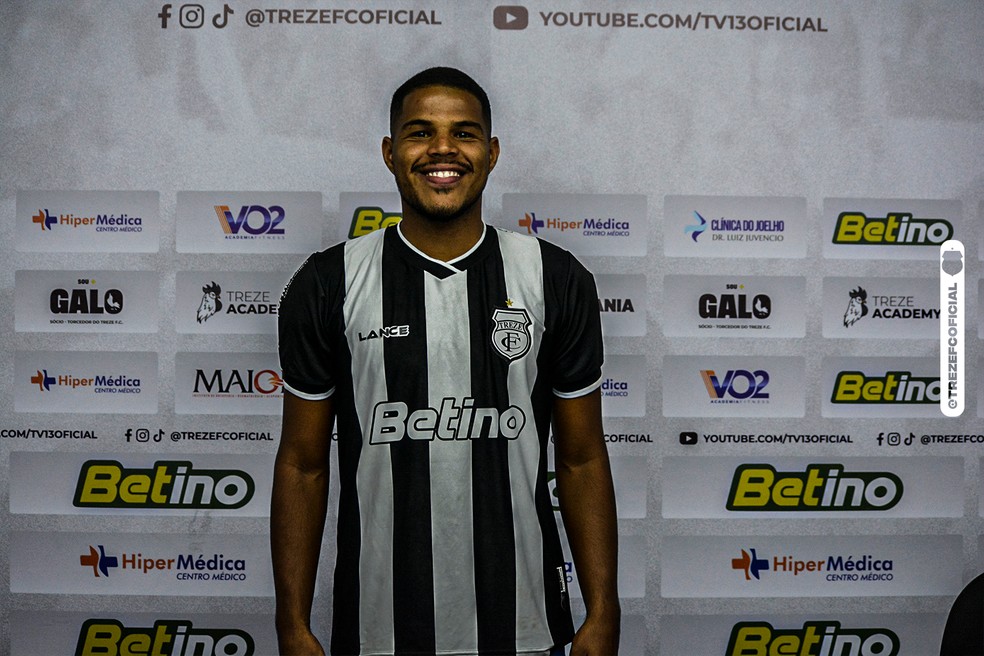 Novo zagueiro do Treze, Bruno Miguel — Foto: Lucas Medeiros / Treze