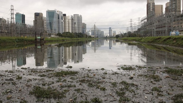 Rio Pinheiros, em São Paulo (Foto: Rovena Rosa/Agência Brasil )