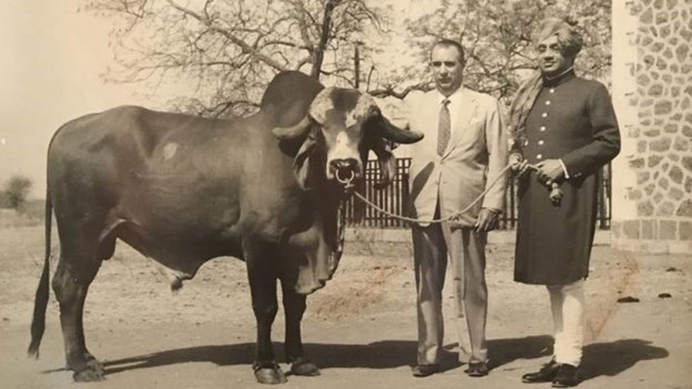 Celso Cid recebeu o marajá de Bhavnagar em sua fazenda em Sertanópolis, no início dos anos 1960 (Foto: BBC)