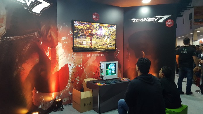 Estande da Nvidia com Tekken 7 (Foto: André Mello)