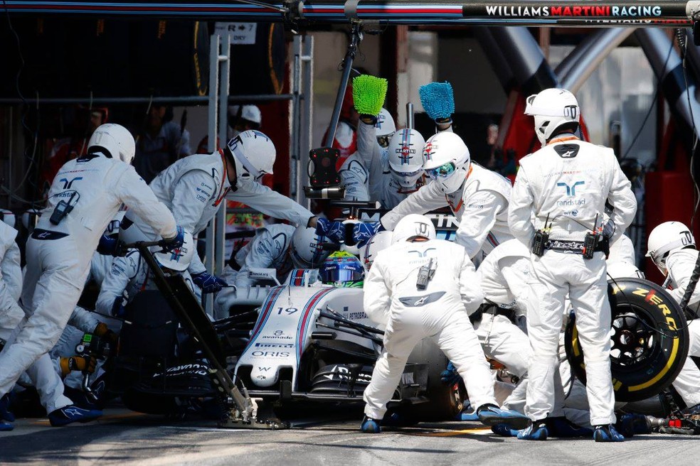 Williams fez pit stop mais rápido da história durante o GP da Europa de 2016 em Baku no Arzebaijão (Foto: Divulgação)