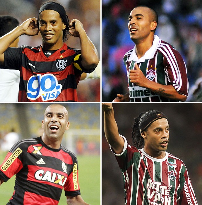 Montagem Ronaldinho e Sheik FlaxFlu 3 (Foto: GloboEsporte.com) Montagem Ronaldinho e Sheik FlaxFlu 3 (Foto: GloboEsporte.com)