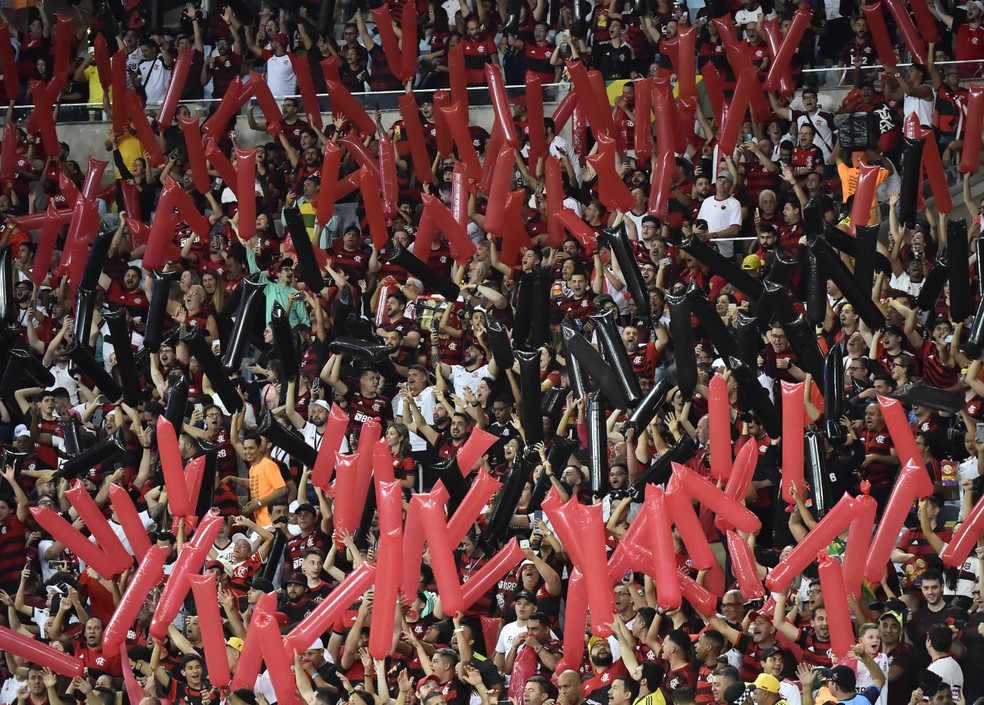 Torcida do Flamengo no Maracan&atilde; &mdash; Foto: Andr&eacute; Dur&atilde;o