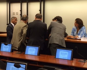 Reunião na Câmara para renegociação da dívida dos clubes (Foto: Fabrício Marques)