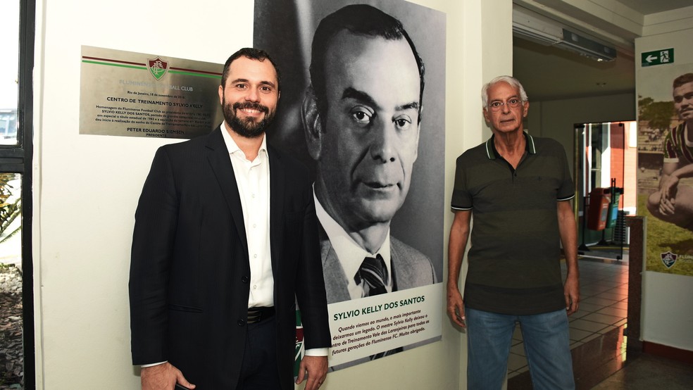 Mário Bittencourt e Celso Barros: parceria durou poucos meses na prática — Foto: Mailson Santana/Fluminense FC