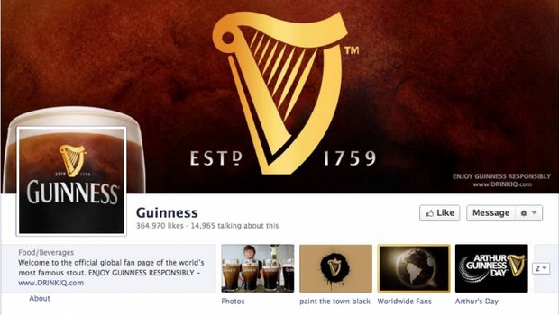 Facebook: Guinness (Foto: reprodução / internet)