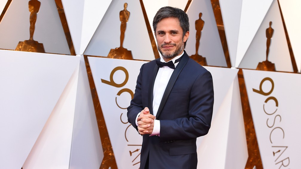 O ator Gael Garcia Bernal, de 'Viva', chega ao Oscar 2018 (Foto: Jordan Strauss/Invision/AP)