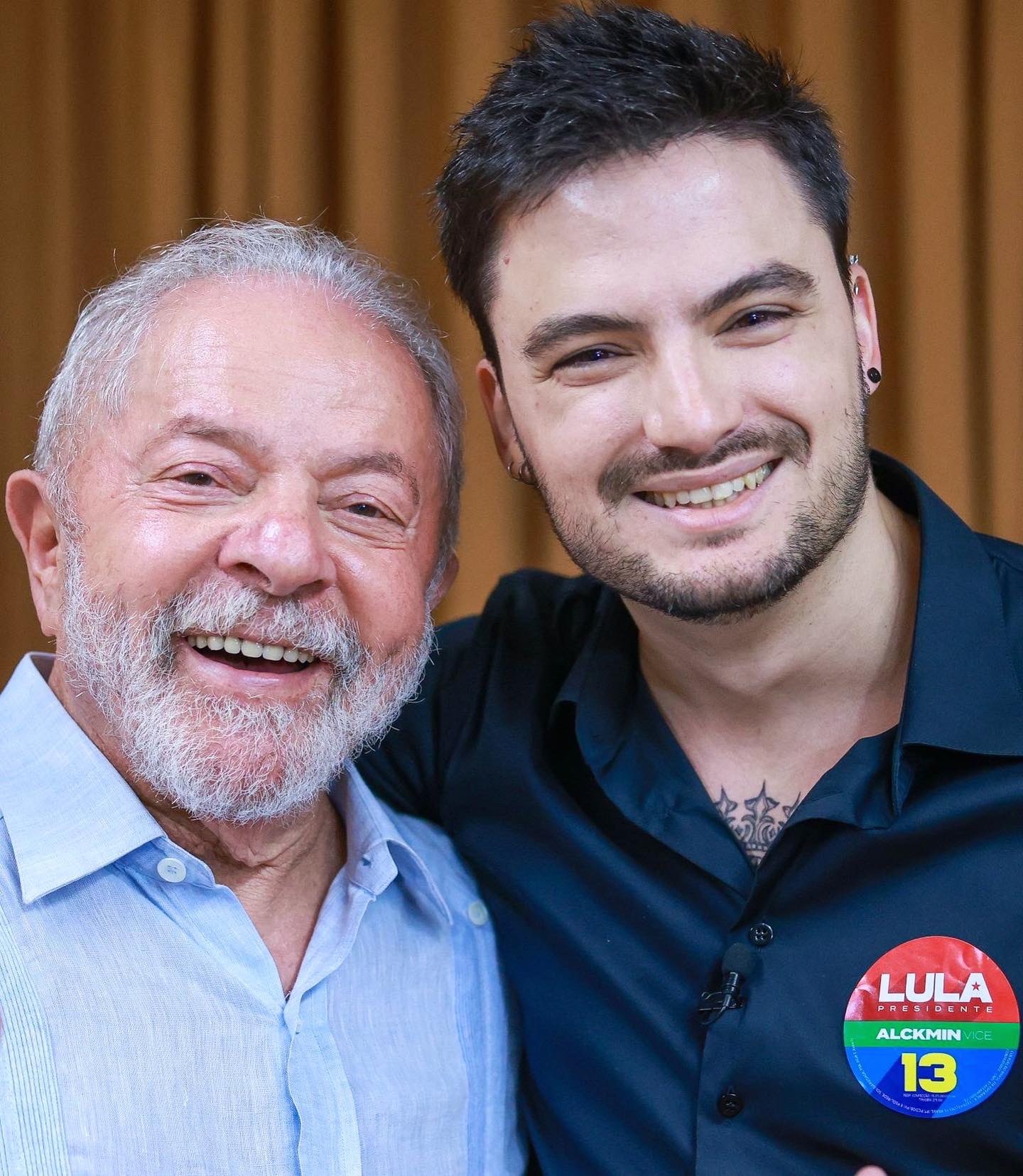 Felipe Neto e Lula se encontram no Rio de Janeiro — Foto: Ricardo Stuckert/Divulgação