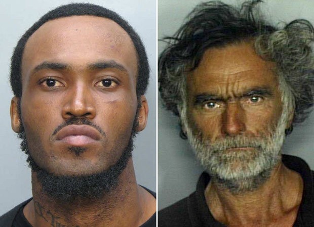 Fotos não datadas divulgadas pela polícia de Miami de Rudy Eugene, 31, que foi morto quando atacava Ronald Poppo, 65, em estrada da cidade (Foto: AP)