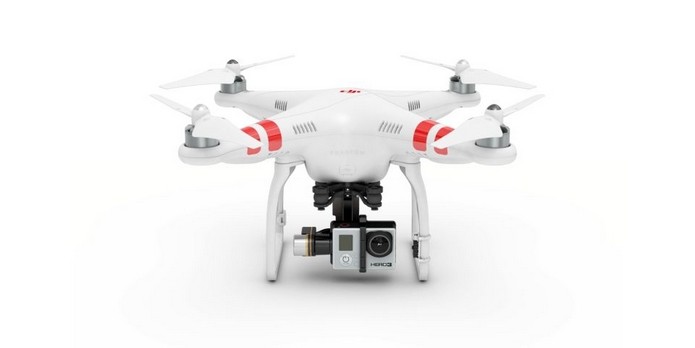 Drone Phantom 2, da DJI, levando uma GoPro Hero 3 (Foto: Divulga??o/GoPro)