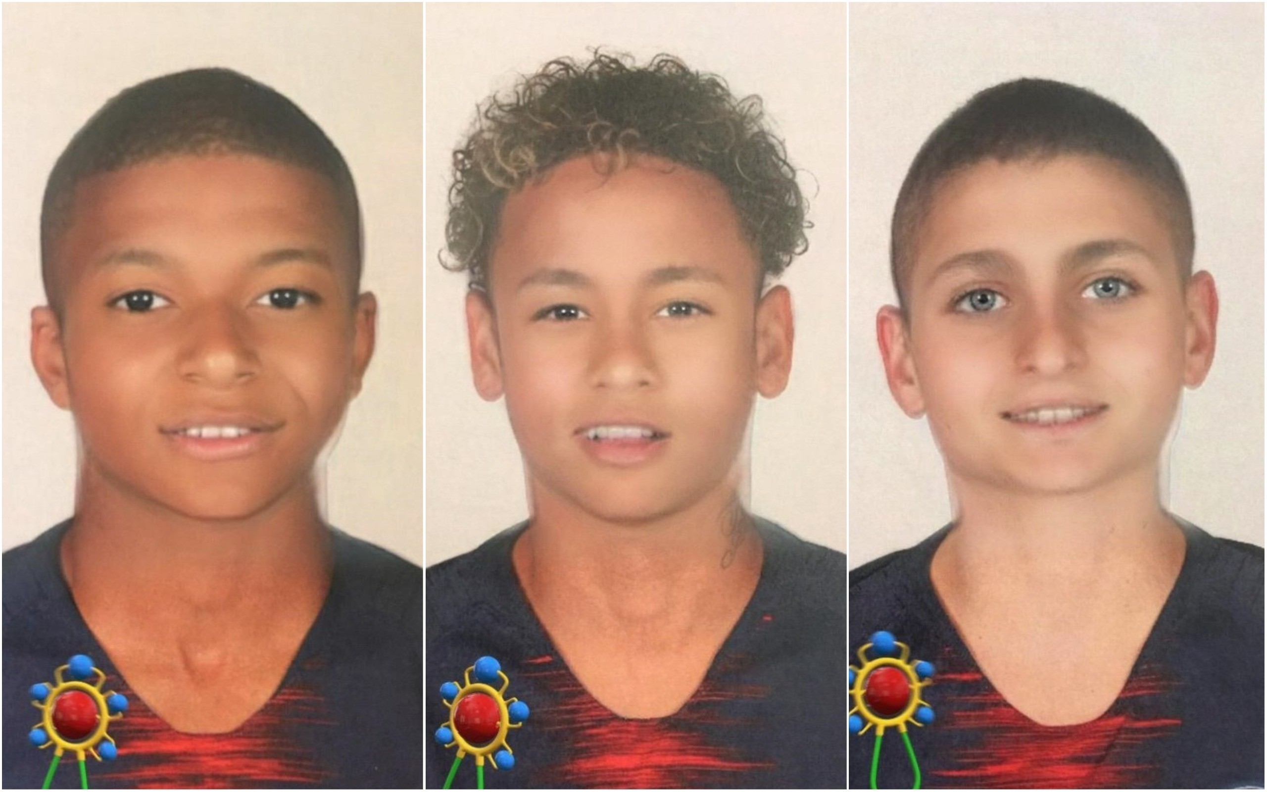 Mbappé, Neymar e Verrati em versões 