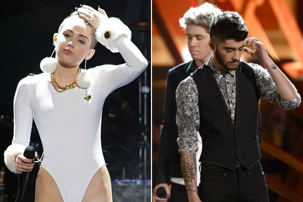 Miley Cyrus e One Direction (Foto: Getty Images)