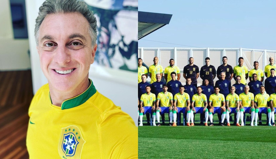 Luciano Huck presta apoio a seleção brasileira