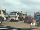 Caminhoneiros protestam por causa de aterro fechado em Campo Grande 