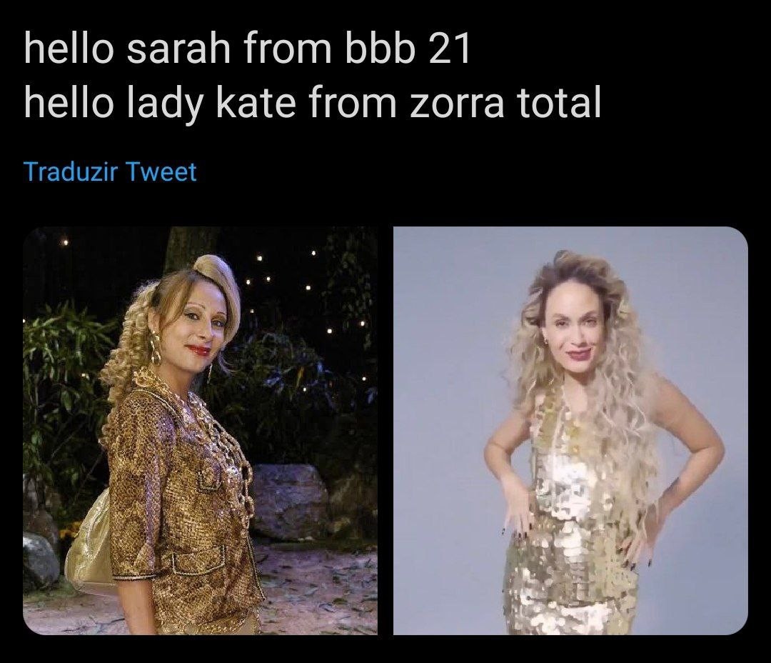 Sarah é comparada a Lady Kate (Foto: Reprodução/Twitter)