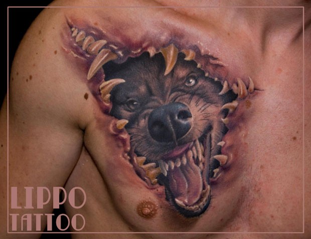 Tatuagem 3D do artista italiano Lippo (Foto: Reprodução)