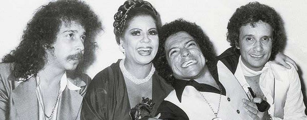 Benito de Paula, Angela Maria, Nelson Ned e Roberto Carlos — Foto: Reprodução / Facebook