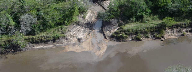 Rio Gravataí (RS) resiste em meio a estiagem, poluição