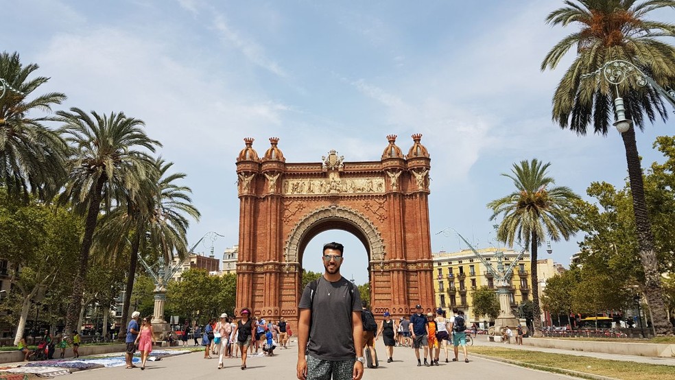 Lucas Ramos está em Barcelona desde segunda-feira (14). (Foto: Arquivo Pessoal/Lucas Ramos)