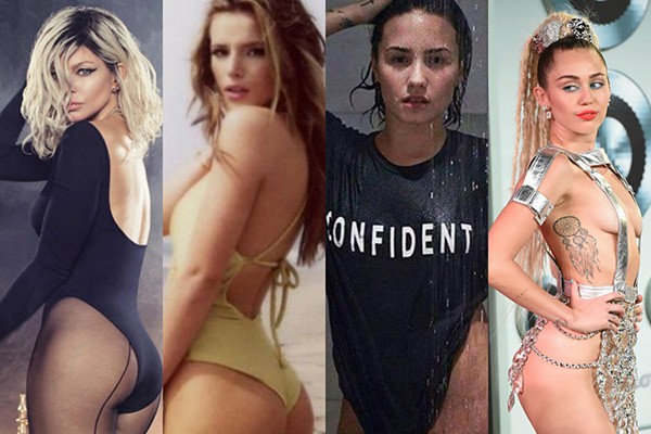 Fergie, Bella Thorne, Demi Lovato e Miley Cyrus (Foto: Reprodução Instagram)