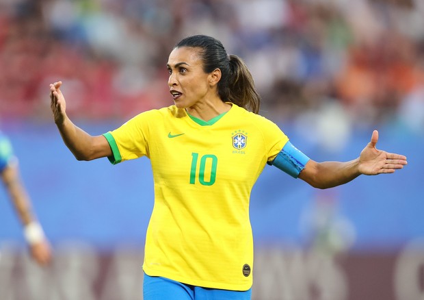 Marta durante o jogo (Foto: Getty Images)