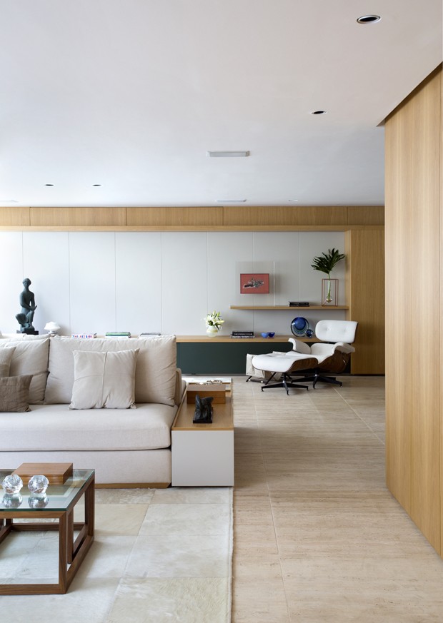 Após reforma, apartamento ganha sala de 74 m² (Foto: Divulgação)