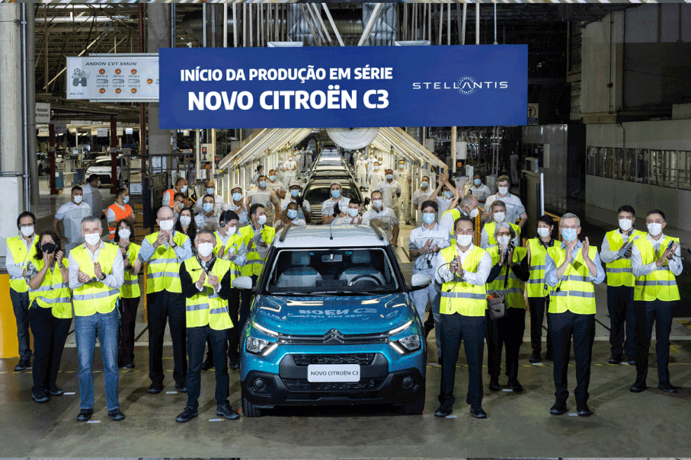 Produção do Citroën C3 no Brasil começou em março — Foto: Divulgação