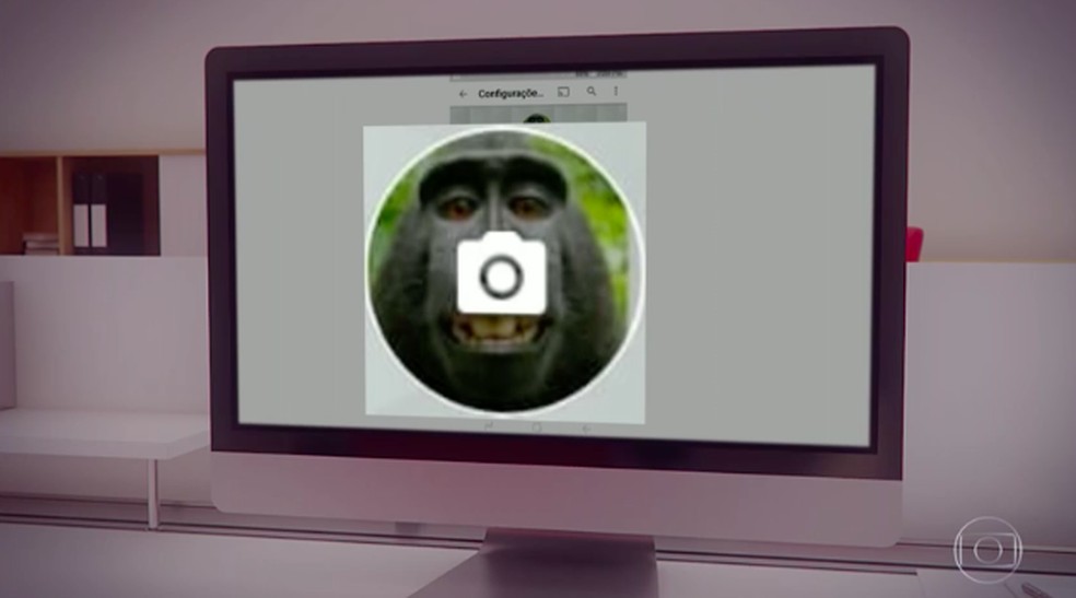 Após invadir a página da menina, o criminoso ainda trocou a foto do perfil dela pela imagem de um macaco.   — Foto: Reprodução
