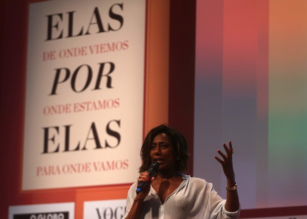 Gloria Maria durante abertura do evento  (Foto: Pilar Olivares)