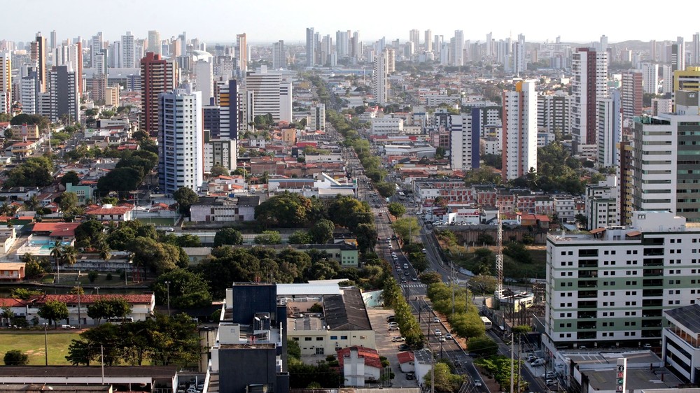 Natal vista aérea cidade prédios ruas casas RN Rio Grande do Norte vista de cima imagem aérea