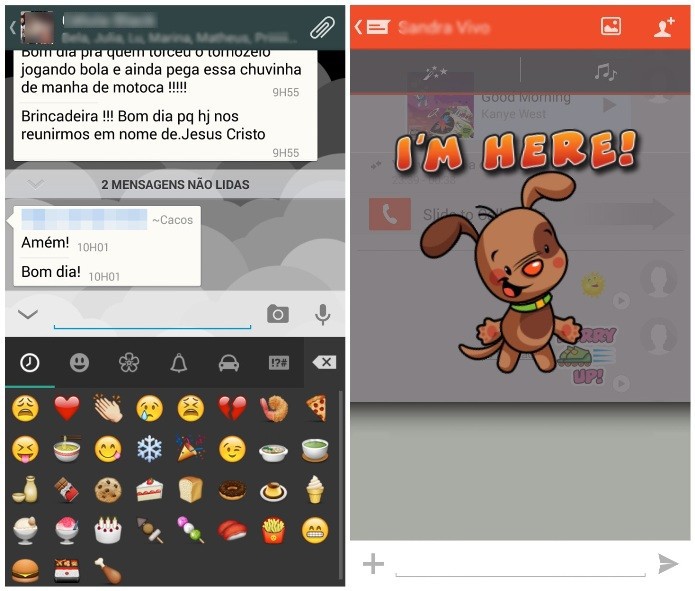 O WhatsApp possui uma interface mais limpa e prática (Foto: Reprodução/Lívia Dâmaso) O WhatsApp possui uma interface mais limpa e prática (Foto: Reprodução/Lívia Dâmaso)