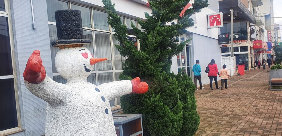 2020: São Joaquim deve ter fiscalização para não haver aglomeração nas ruas do Centro — Foto: Mycchel Legnaghi/Prefeitura de São Joaquim