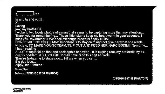 A resposta de Johnny Depp à mensagem enviada pelo amigo Marilyn Manson (Foto: Reprodução)