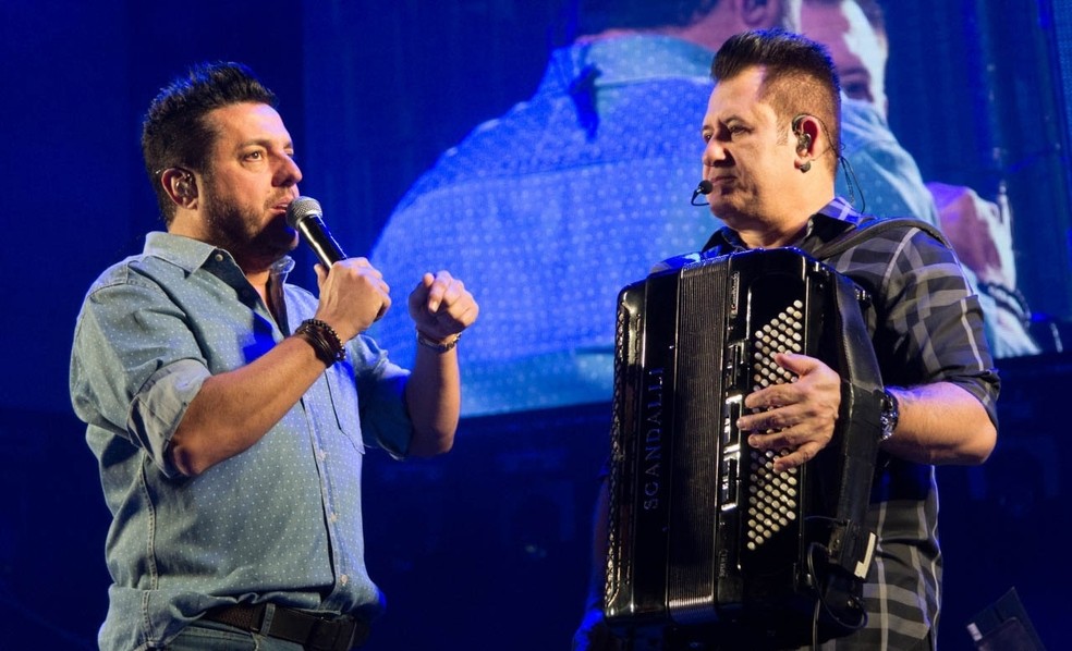 Bruno e Marrone se apresentam na Musiva (Foto: Fenamilho/Divulgao)
