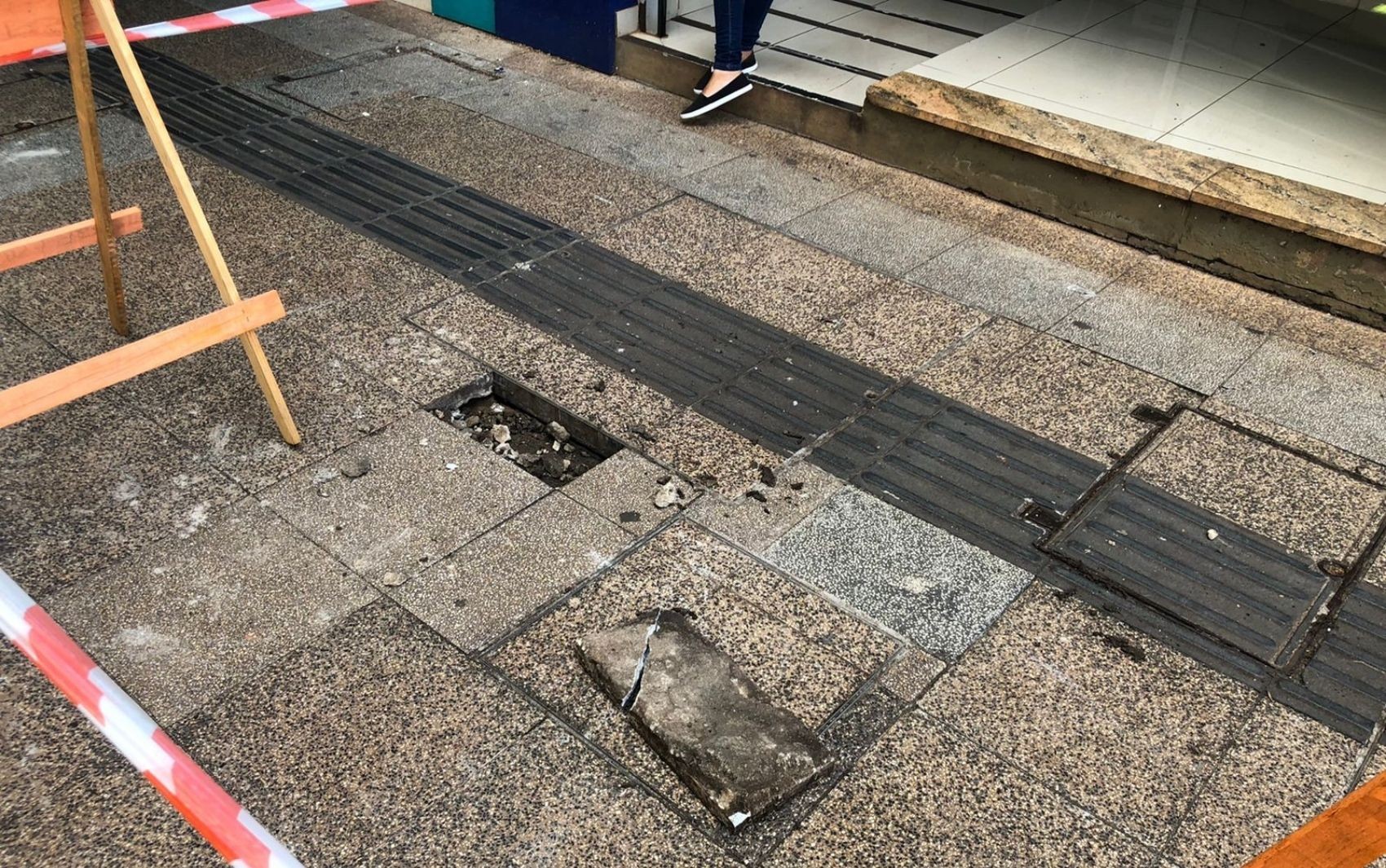 Após apagão causado por curto-circuito, energia é restabelecida no calçadão de Ribeirão Preto, SP