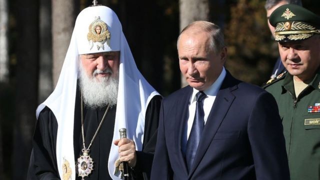 Patriarca Kirill com o presidente russo Vladimir Putin (Foto: Getty Images)