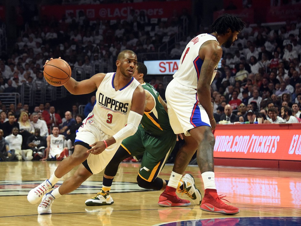 Chris Paul Jazz x Clippers NBA — Foto: Reuters