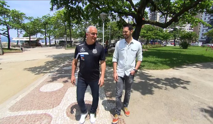 Dorival Junior conversou com o repórter Renato Cury (Foto: Reprodução TV Globo)