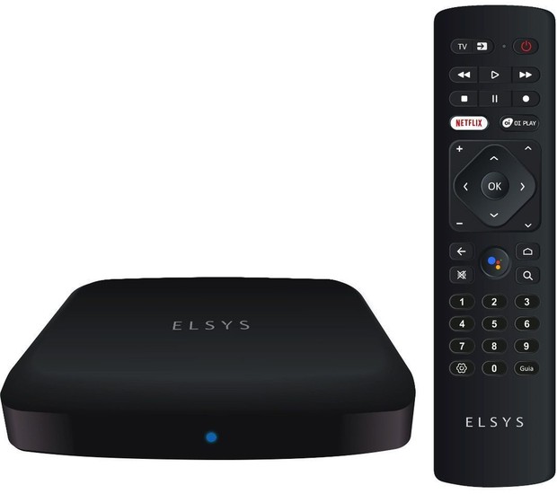 TV Box Elsyz sintoniza canais da TV aberta e permite instalar diversos aplicativos da Play Store para acessar plataformas de streaming, como Netflix, YouTube e GloboPaly (Foto: Reprodução / Shoptime)